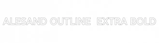 Alesand Outline  Extra Bold  Скачать бесплатные шрифты