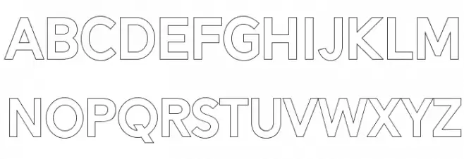 Alesand Outline  Extra Bold Шрифта ВЕРХНИЙ