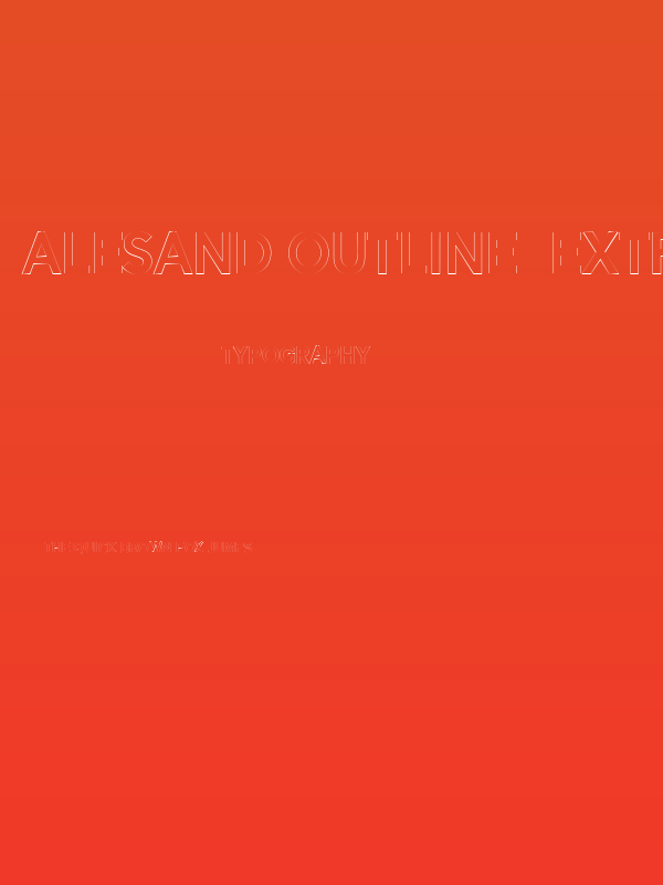 Alesand Outline  Extra Bold Poster