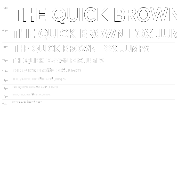 Alesand Outline  Extra Bold Waterfall