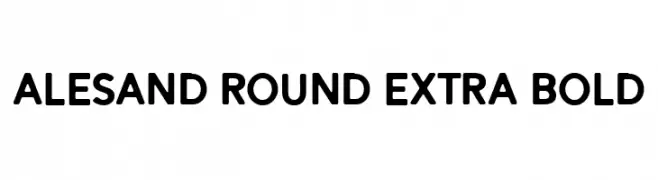 Alesand Round Extra Bold  Frei Schriftart Herunterladen