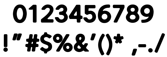 Alesand Round Extra Bold Font OTHER CHARS