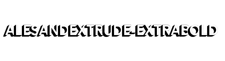 AlesandExtrude-ExtraBold Font