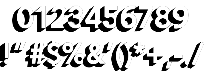 AlesandExtrude-ExtraBold Font OTHER CHARS