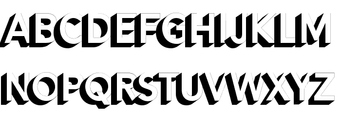 AlesandExtrude-ExtraBold Font LOWERCASE