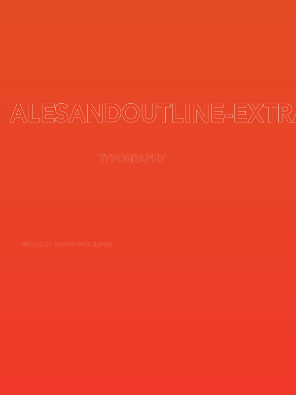 AlesandOutline-ExtraBold Poster