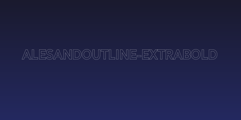 AlesandOutline-ExtraBold Social Header