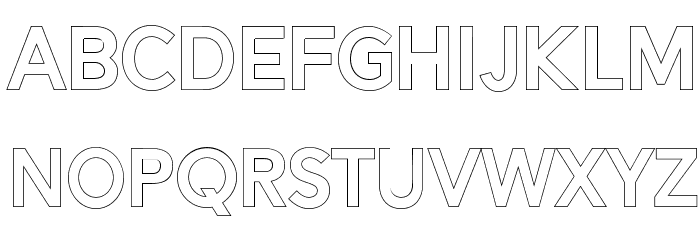 AlesandOutline-ExtraBold Font LOWERCASE