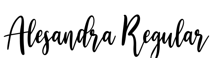 Alesandra Regular  Frei Schriftart Herunterladen