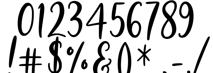Alesandra Regular Font OTHER CHARS
