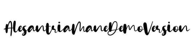 Alesantria Mane Demo Version  Frei Schriftart Herunterladen