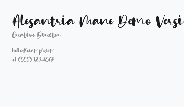 Alesantria Mane Demo Version Business Card