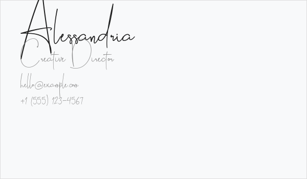 Alessandria Business Card