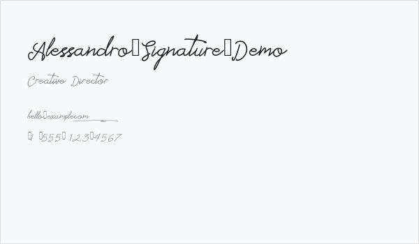Alessandro_Signature_Demo Business Card