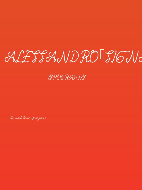 Alessandro_Signature_Demo Poster