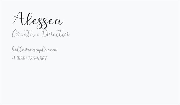 Alessea Business Card