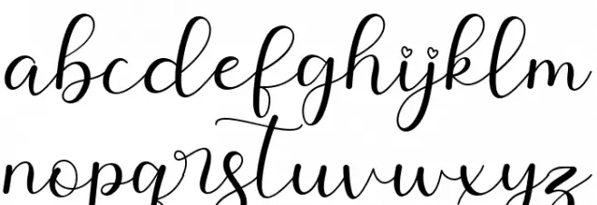 Alessea Schriftart Kleinbuchstaben