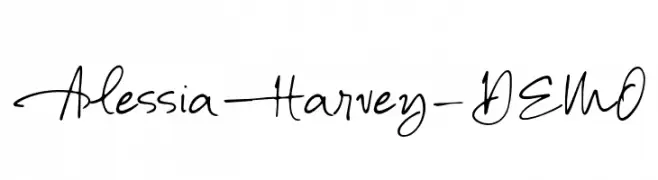 AlessiaHarvey-DEMO  Free Fonts Download