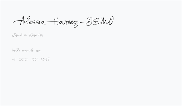 AlessiaHarvey-DEMO Business Card