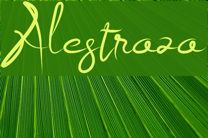 Alestraza Font examples
