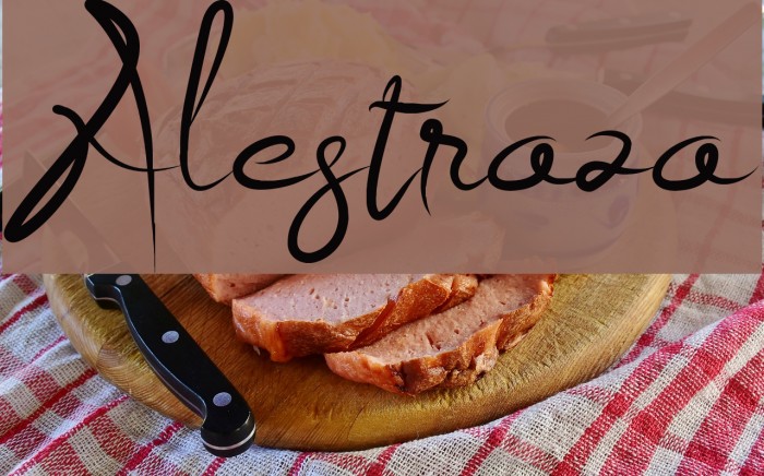Alestraza Font examples