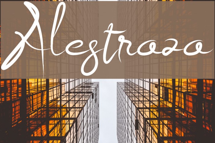 Alestraza Font examples