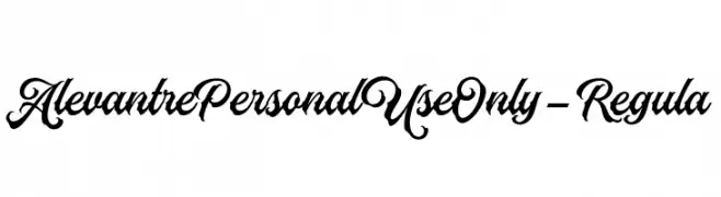 AlevantrePersonalUseOnly-Regula  Free Fonts Download