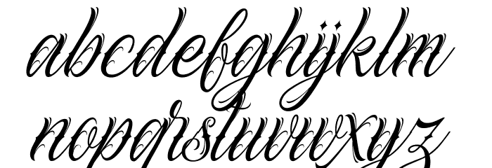 Alevattros-Regular Font LOWERCASE