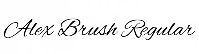 Alex Brush Regular  font caratteri gratis