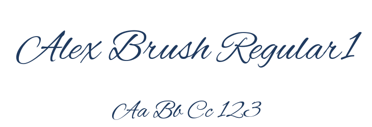 Alex Brush Regular1 Font Preview