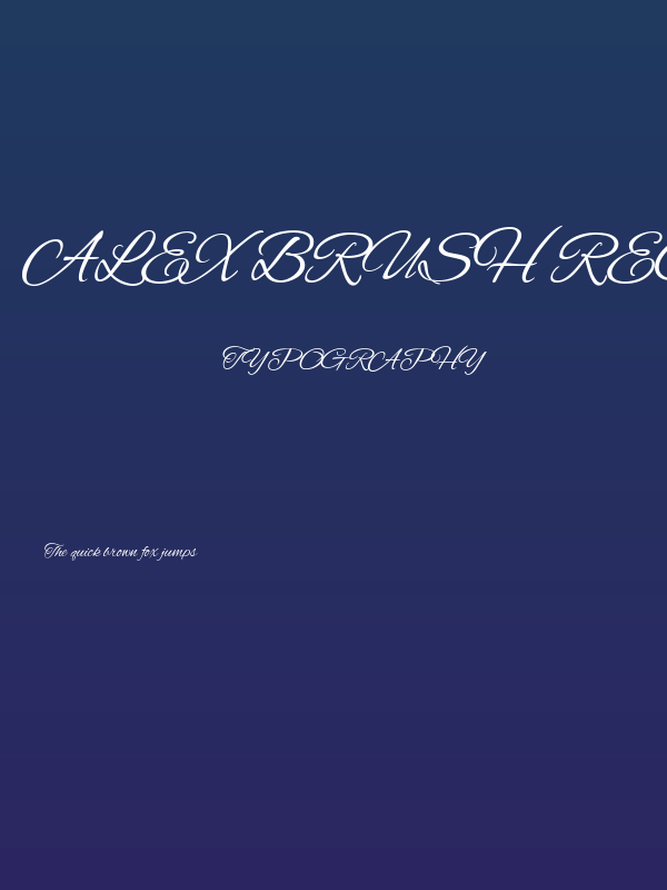 Alex Brush Regular1 Poster