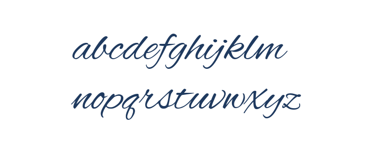 Alex Brush Regular1 Lowercase