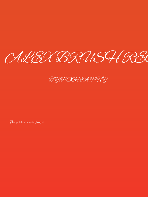 Alex Brush Regular Poster