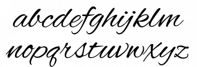 Alex Brush Regular Font LOWERCASE