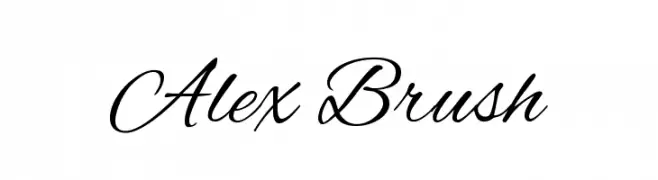Alex Brush  font caratteri gratis