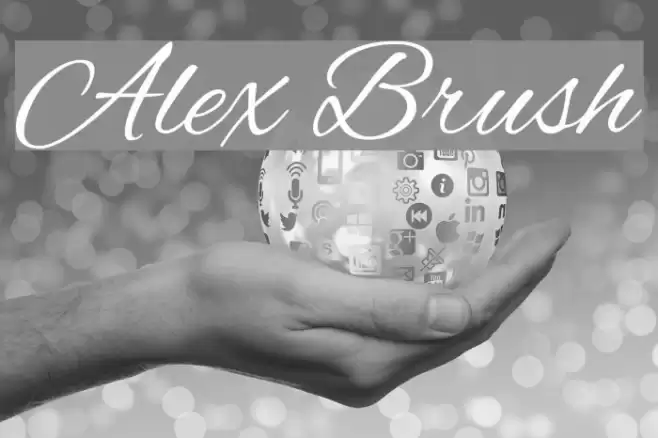 Alex Brush Caratteri examples