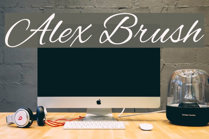 Alex Brush Caratteri examples