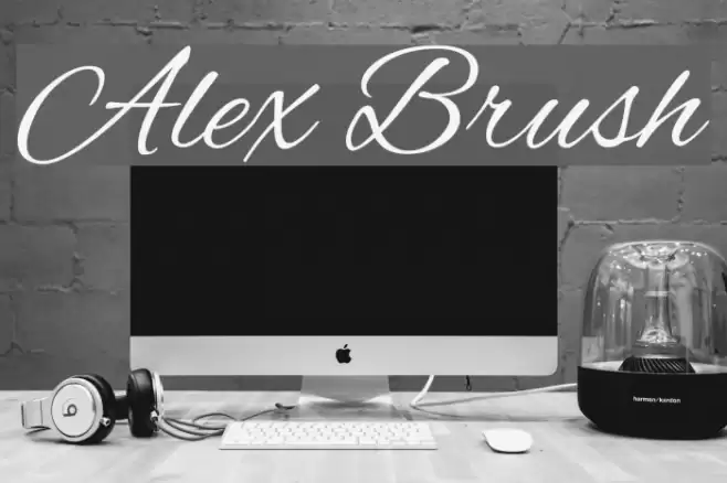 Alex Brush Caratteri examples