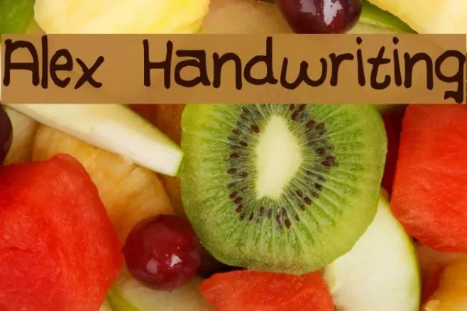 Alex Handwriting Example 1