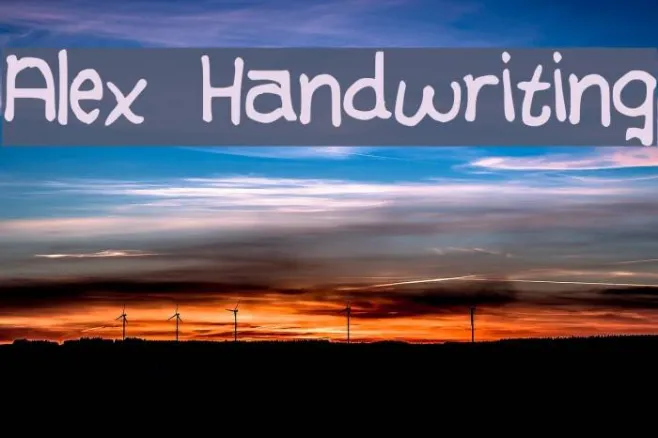 Alex Handwriting Example 2