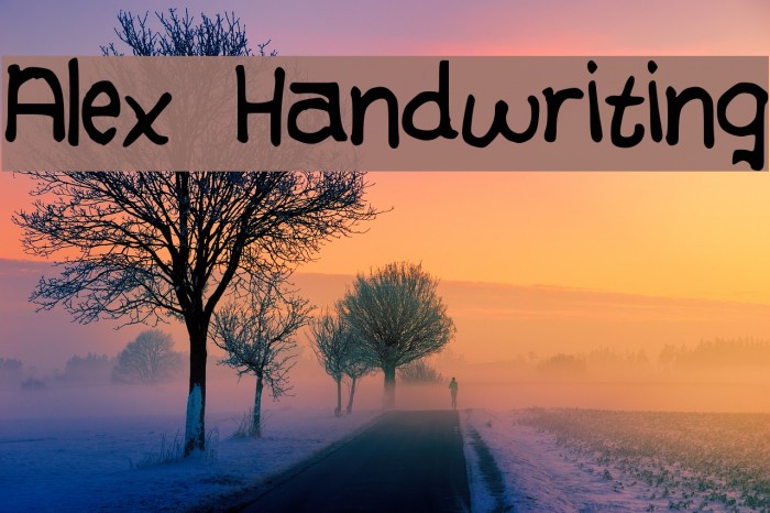Alex Handwriting Font examples