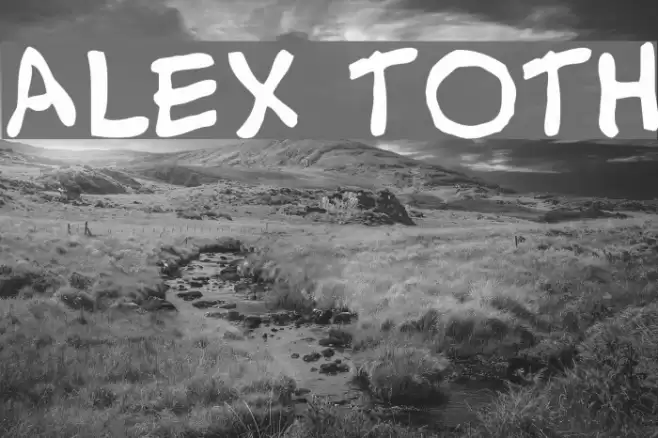 Alex Toth Font examples