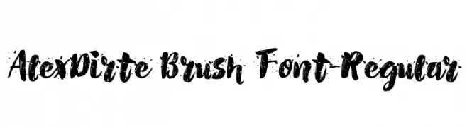 AlexDirte Brush Font-Regular  नि: शुल्क फ़ॉन्ट्स डाउनलोड