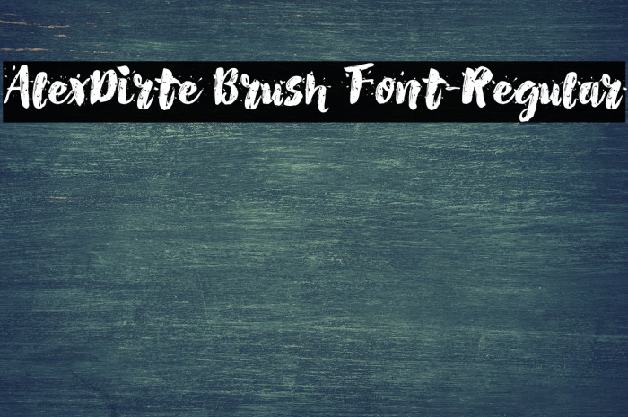 AlexDirte Brush Font-Regular Font examples