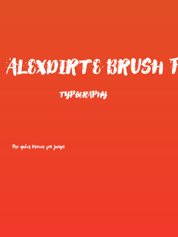 AlexDirte Brush Font-Regular Poster