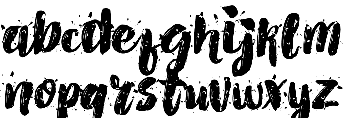 AlexDirte Brush Font-Regular Font LOWERCASE