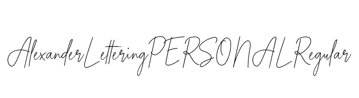 Alexander Lettering PERSONAL Regular  フリーフォントのダウンロード