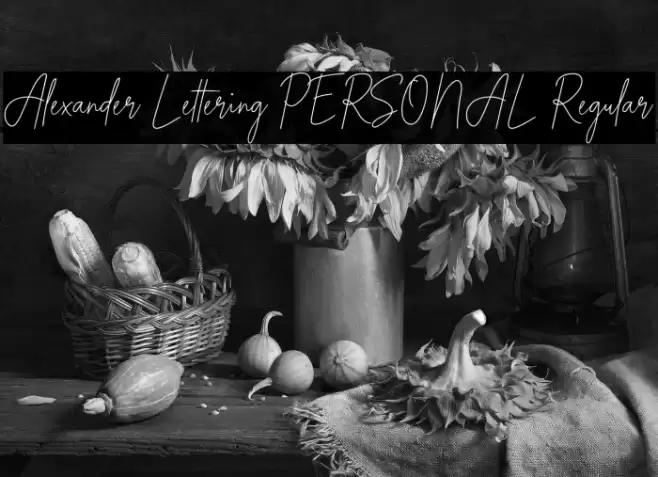 Alexander Lettering PERSONAL Regular Font examples