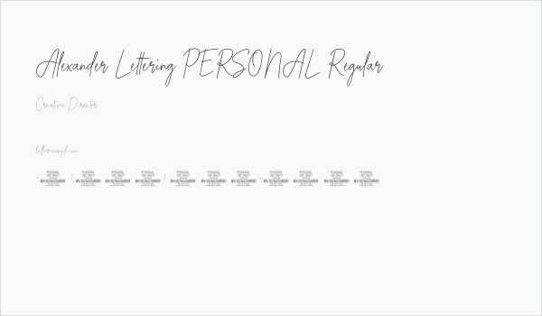 Alexander Lettering PERSONAL Regular Business Card
