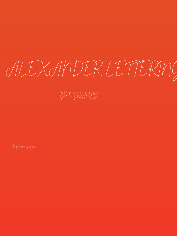 Alexander Lettering PERSONAL Regular Poster